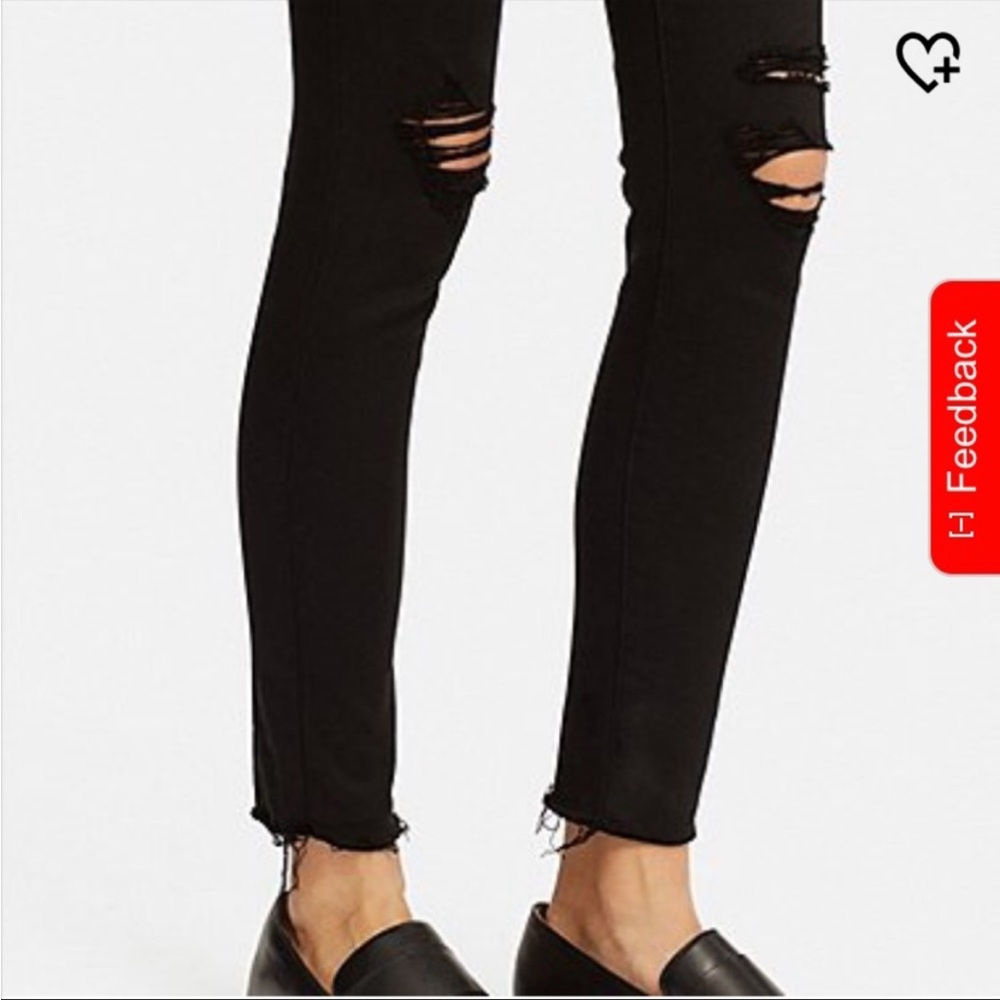 Uniqlo Black Ripped skinny Jeans - Picture 2 of 9